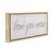 Stupell Industries Love You More Heart Icon Framed Floater Canvas Wall Art